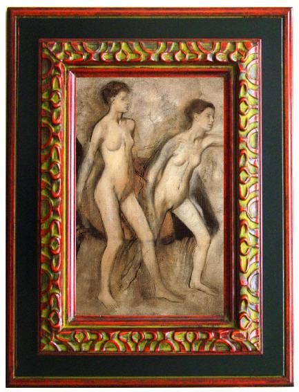 framed  Edgar Degas Young Spartan Girls, Ta042